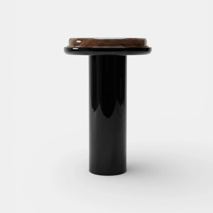 Ida Black Lacquered And Wooden Console
