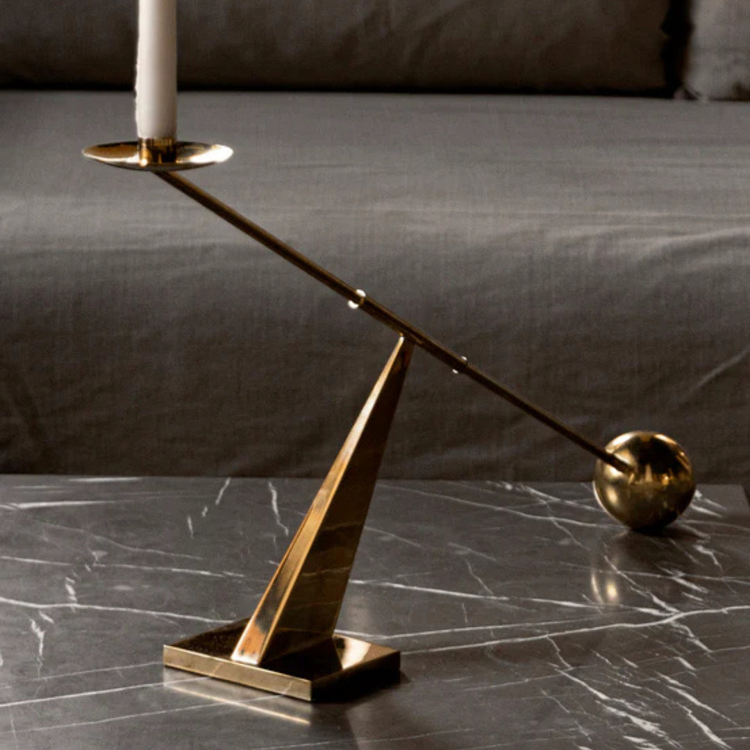 Interconnect Candle Holder - Polished Brass - Open Box