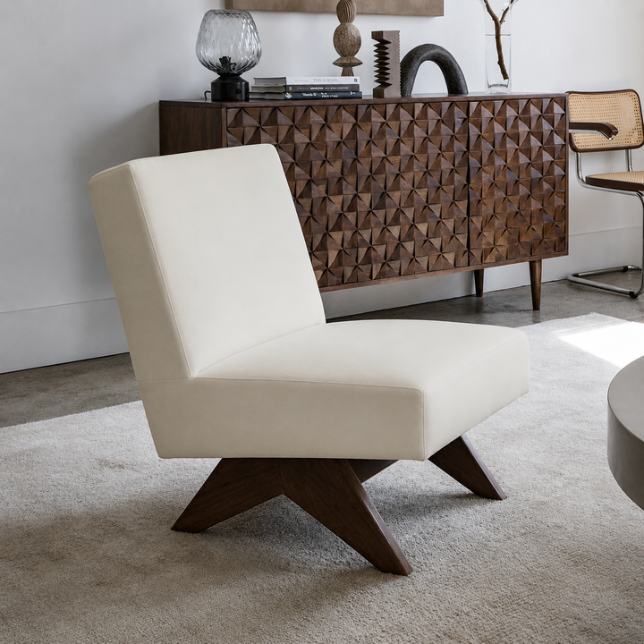Jeanneret Lounge Sofa Chair - Pearl