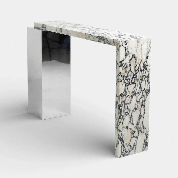 Jill Calacatta Viola & Inox Console
