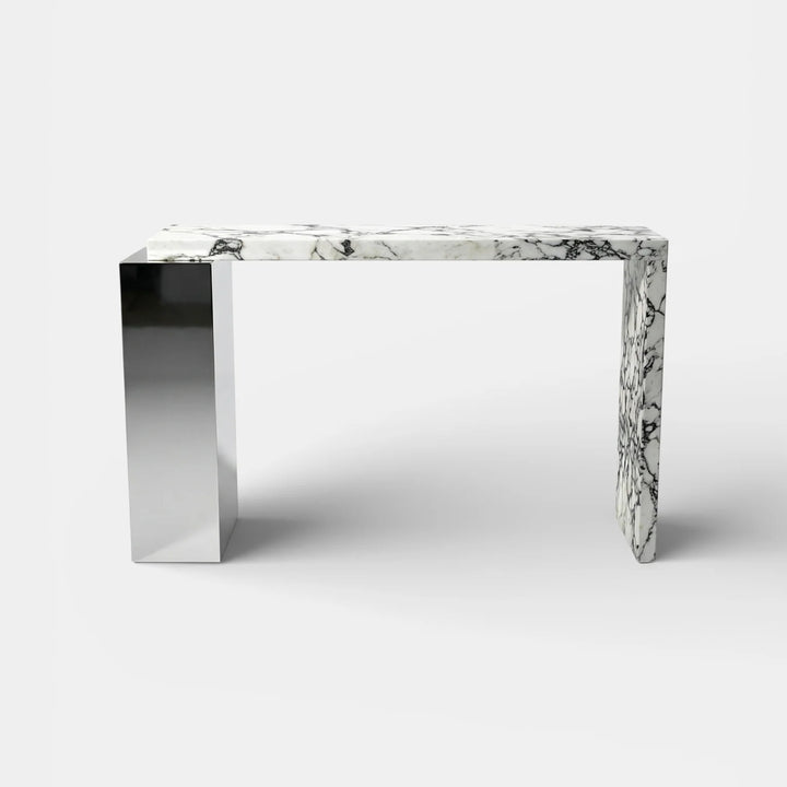 Jill Calacatta Viola & Inox Console