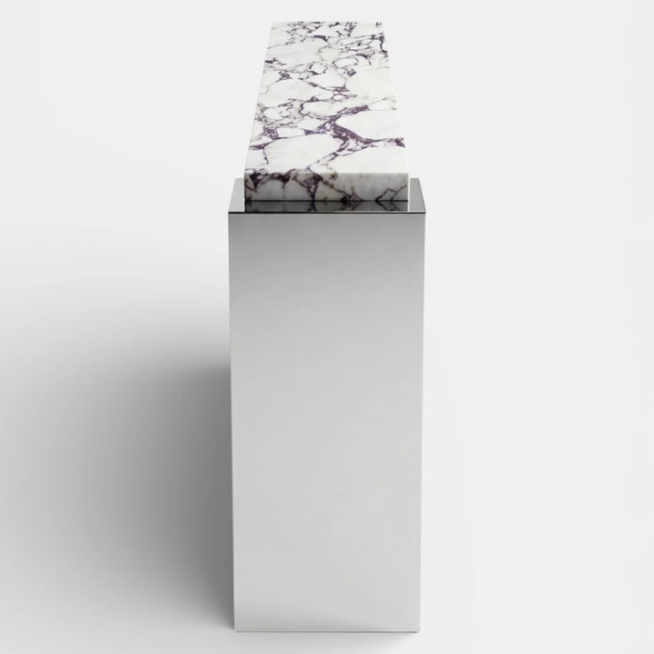 Jill Calacatta Viola & Inox Console