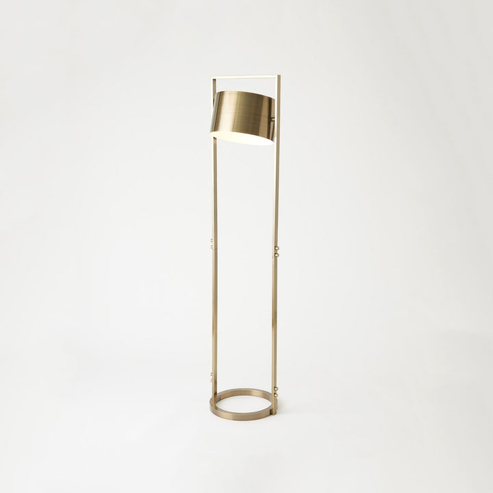 Key Light Metal Floor Lamp - Antique Brass