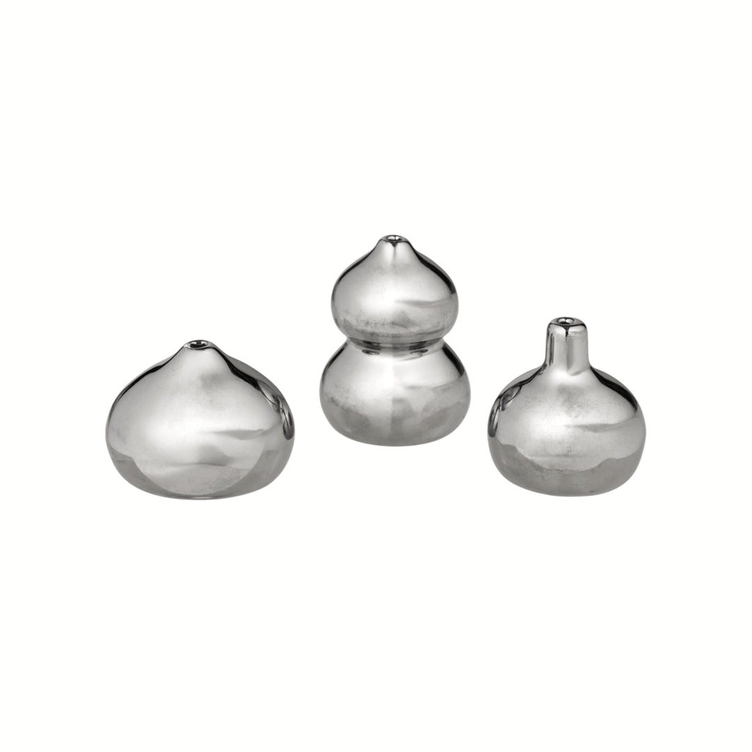 Komo Mini Vases - Set of 3 - Silver