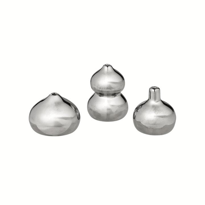 Komo Mini Vases - Set of 3 - Silver