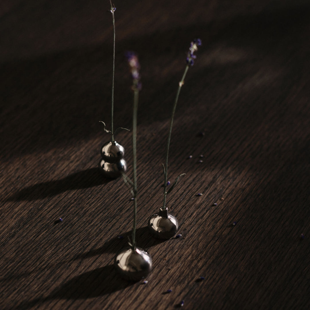 Komo Mini Vases - Set of 3 - Silver