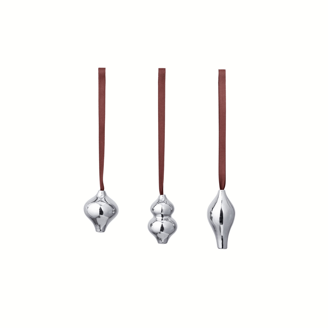 Komo Ornaments - Set of 3 - Silver