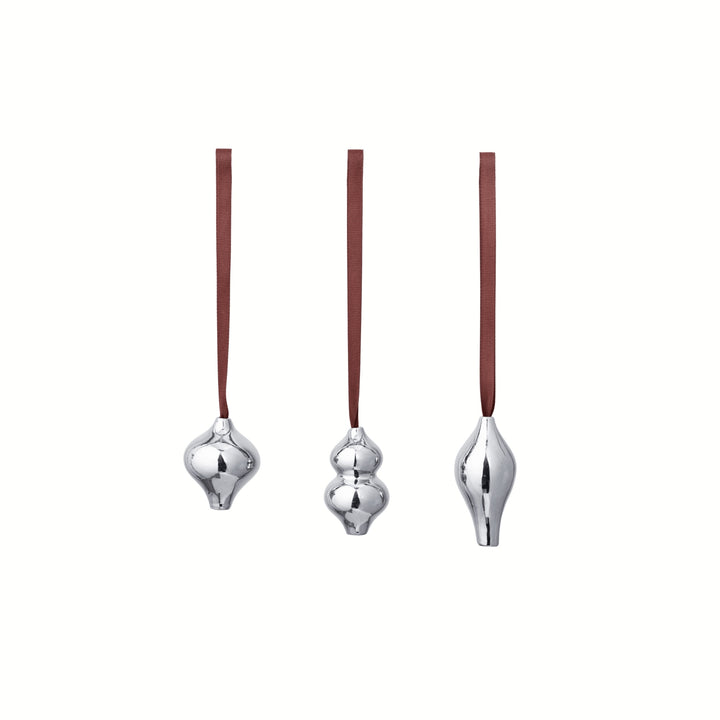Komo Ornaments - Set of 3 - Silver