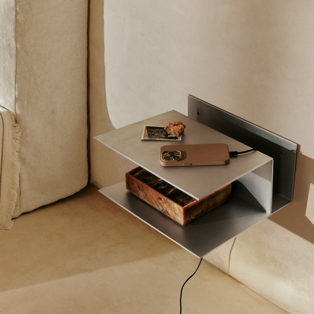Lager Bedside Table - Aluminum