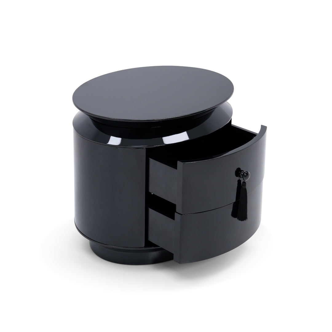 Margot End Table - Black High Gloss