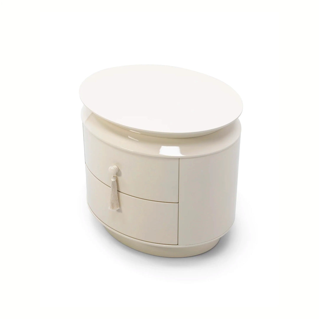 Margot End Table - Ecru White
