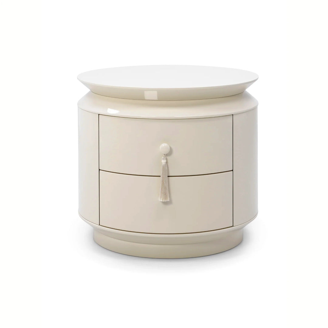 Margot End Table - Ecru White