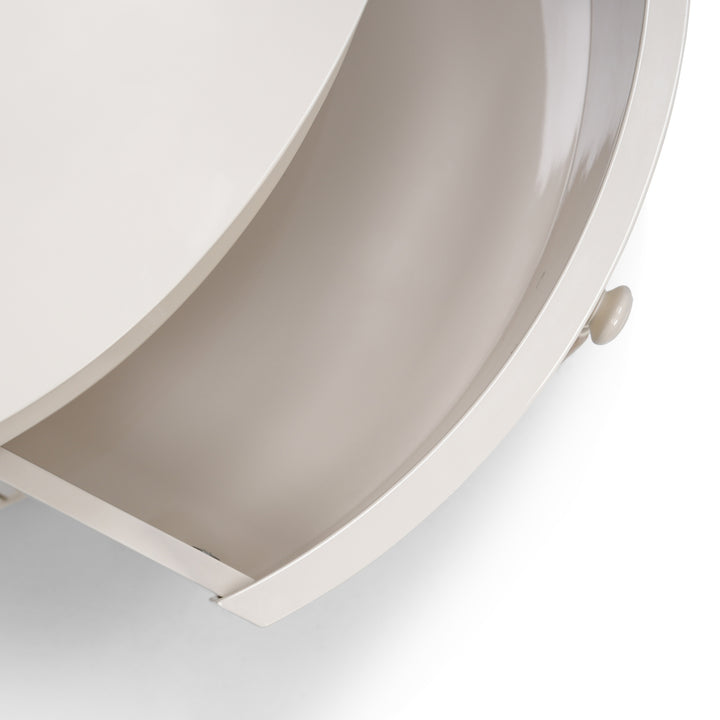 Margot End Table - Ecru White