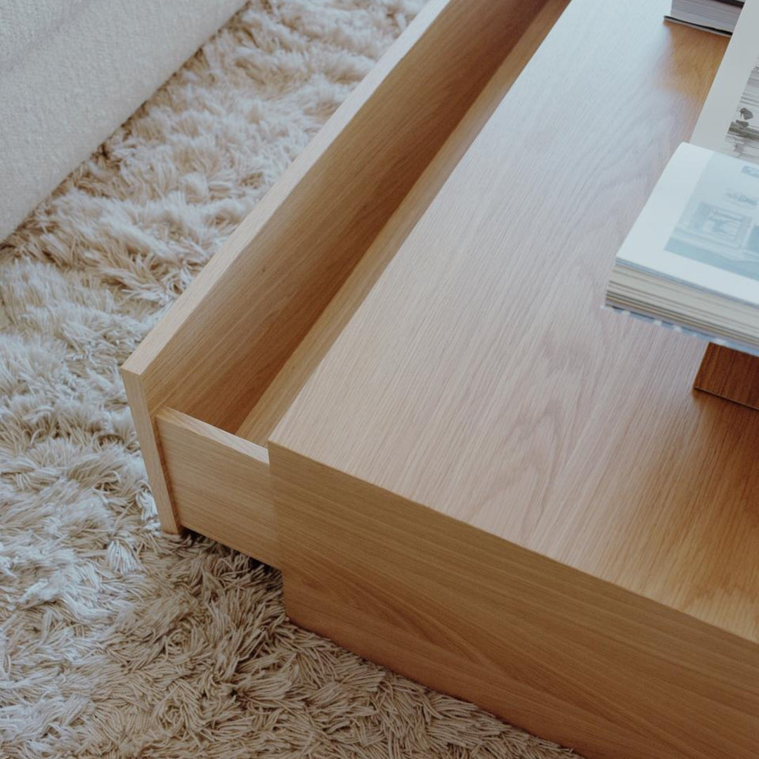 Mass Wide Coffee Table with Drawer
