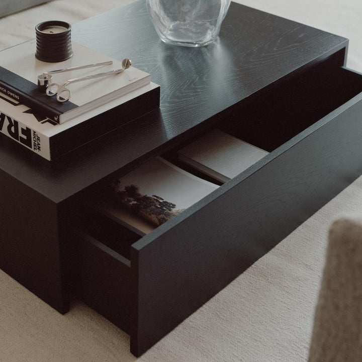 Mass Wide Coffee Table with Drawer