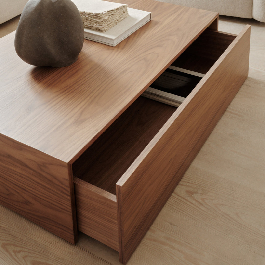 Mass Wide Coffee Table with Drawer