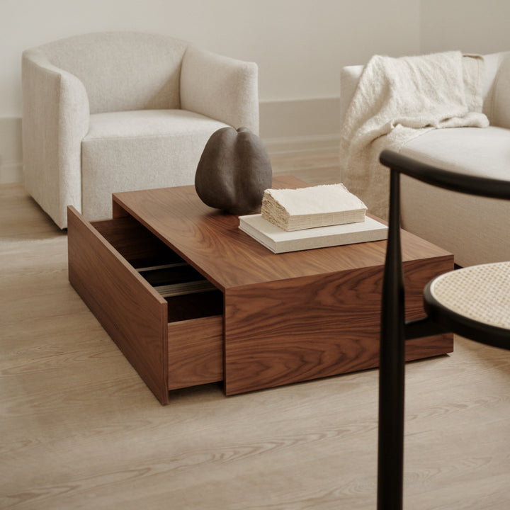 Mass Wide Coffee Table with Drawer