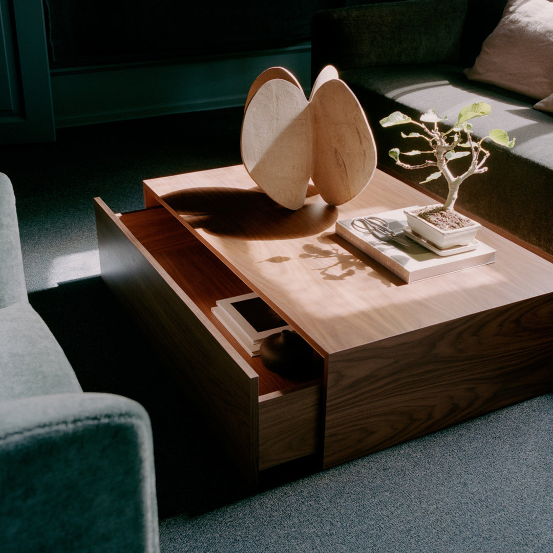 Mass Wide Coffee Table with Drawer