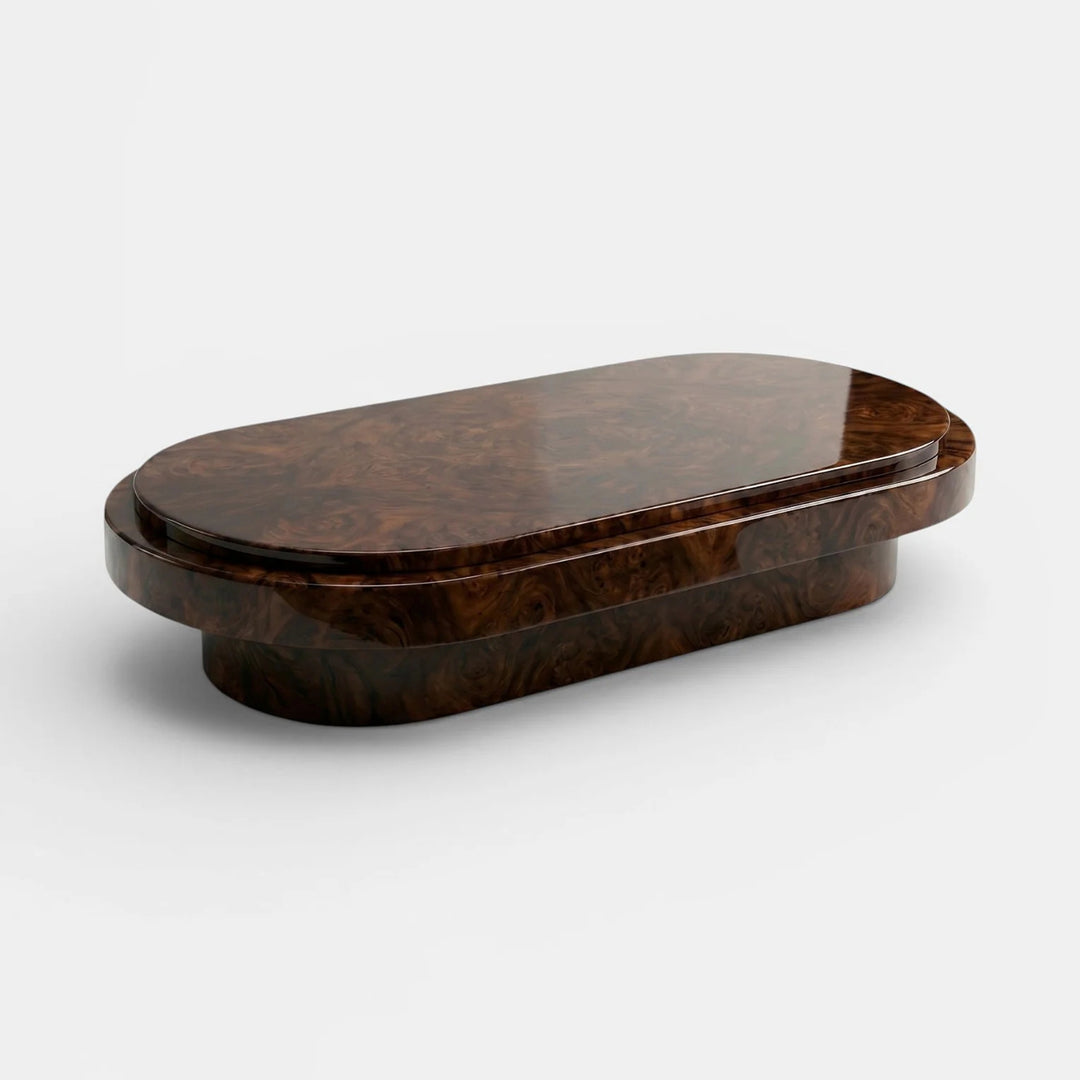 Mirage Dark Burl Wood Coffee Table