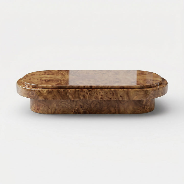 Mirage Honey Burl Wood Coffee Table