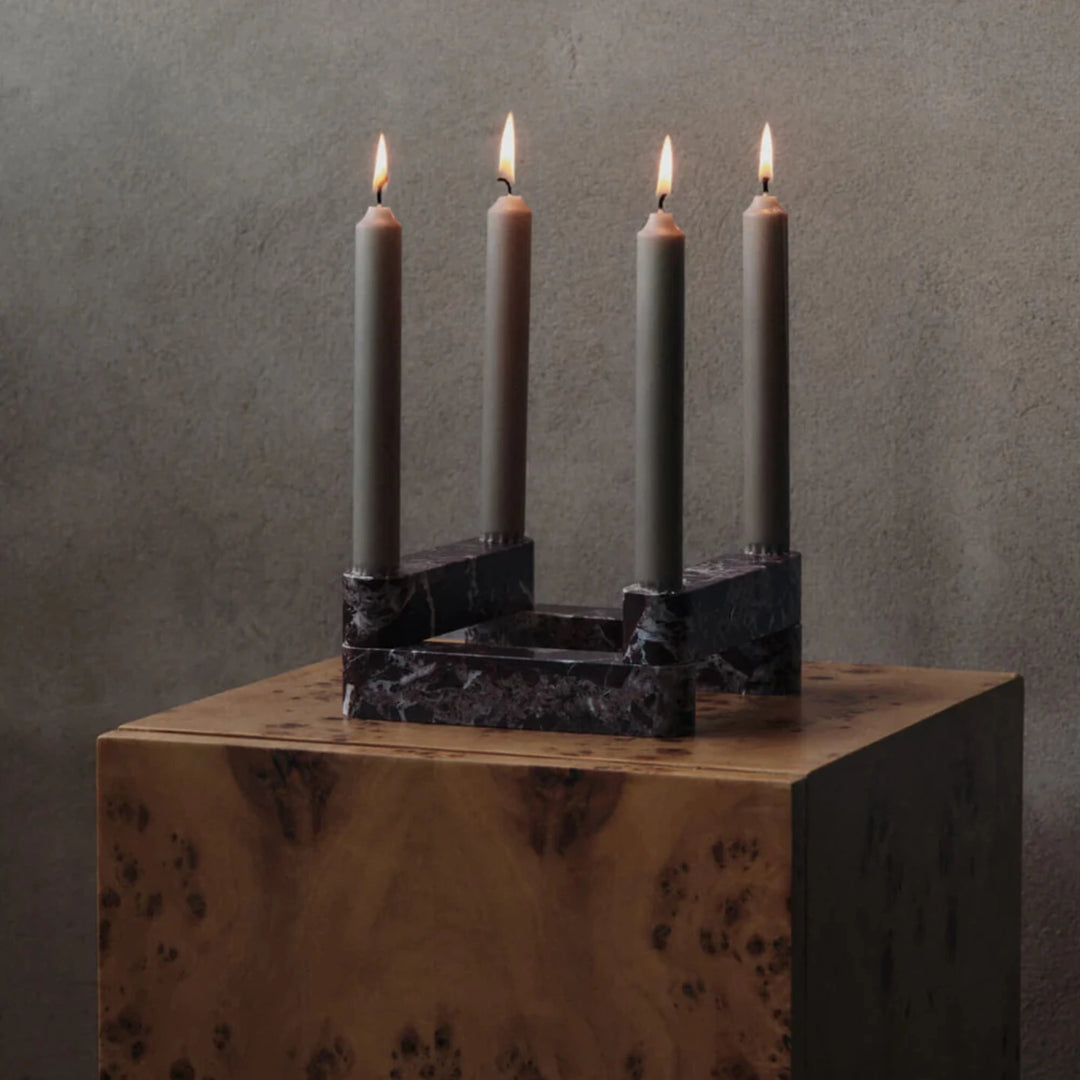 Newel Modular Candle Holder - Set of 4 - Rosso Levanto