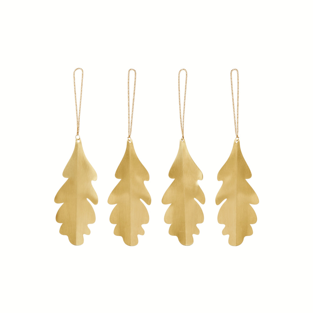 Oak Leaf Ornaments - Set of 4