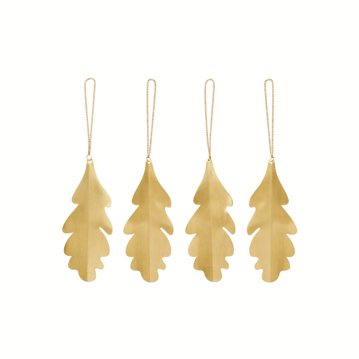 Oak Leaf Ornaments - Set of 4