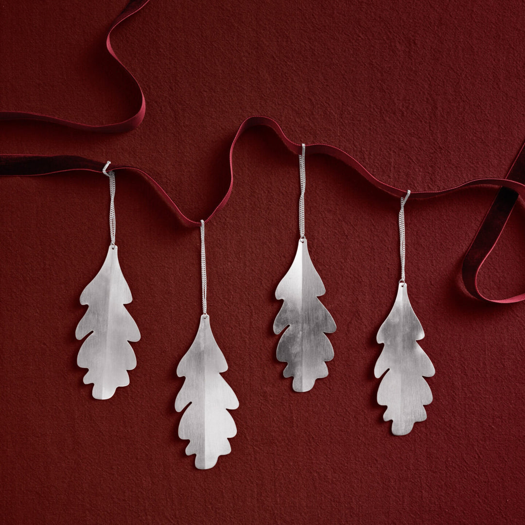 Oak Leaf Ornaments - Set of 4