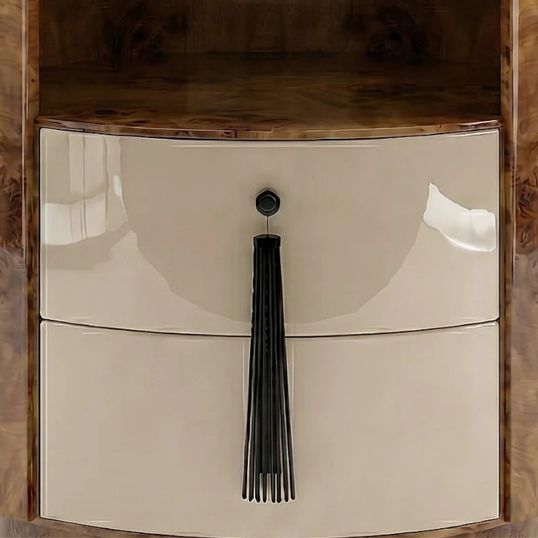 Pompon Burl Wood Honey Off-White And Ivory Onyx