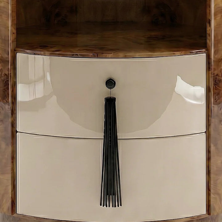 Pompon Burl Wood Honey Off-White And Ivory Onyx