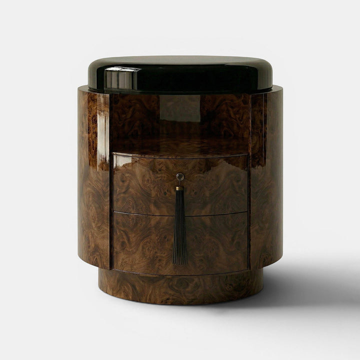 Pompon Dark Burl Wood And Black
