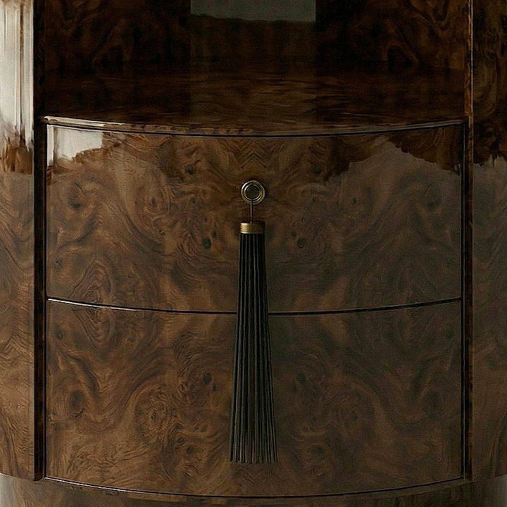Pompon Dark Burl Wood And Black