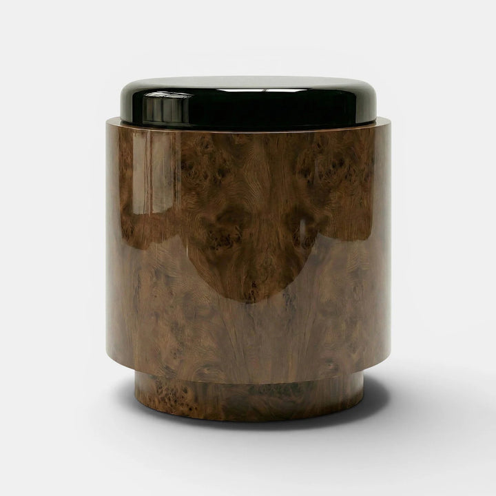 Pompon Dark Burl Wood And Black