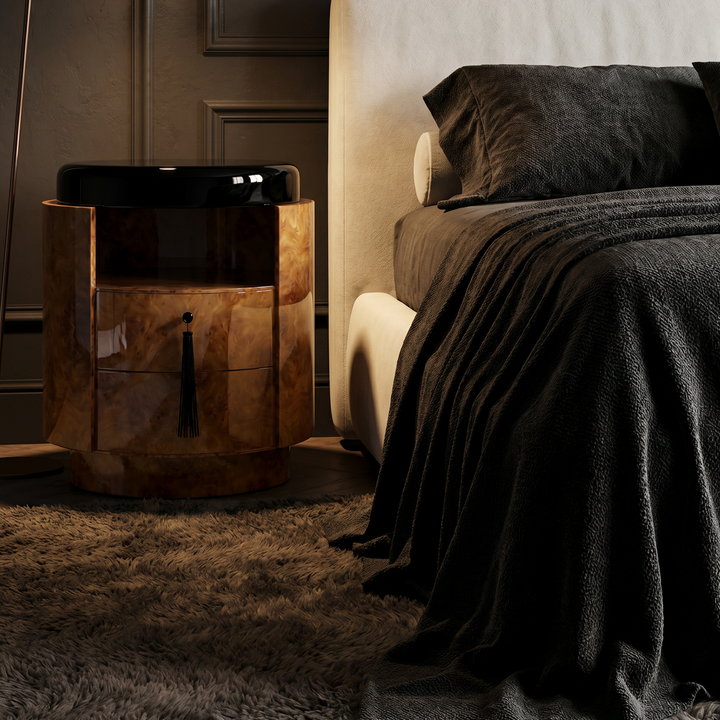 Pompon Burl Wood Honey And Black