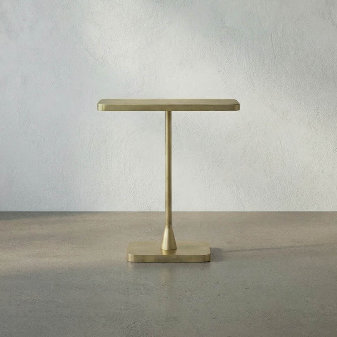 Rhoda Side Table, Metal with Brass Finish - Floor Model - Grade C
