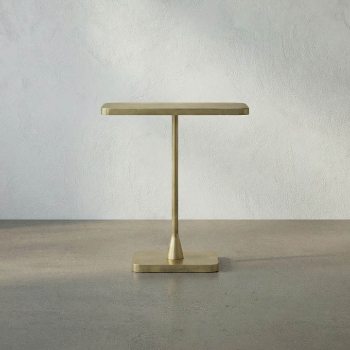 Rhoda Side Table, Metal with Brass Finish - Floor Model - Grade C