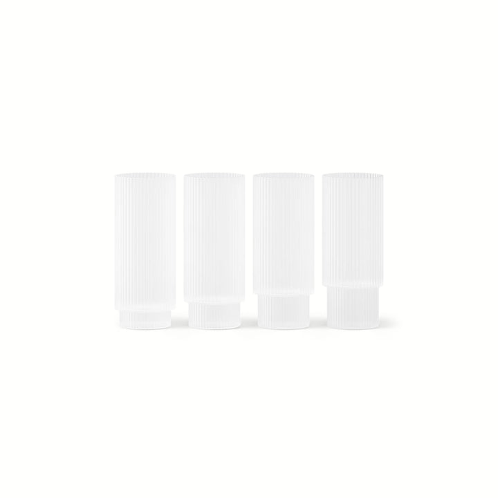 Ripple Long Drink Glasses - Set of 4