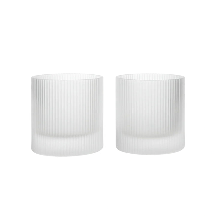 Ripple Tumbler Glasses - Set of 2 - Frosted