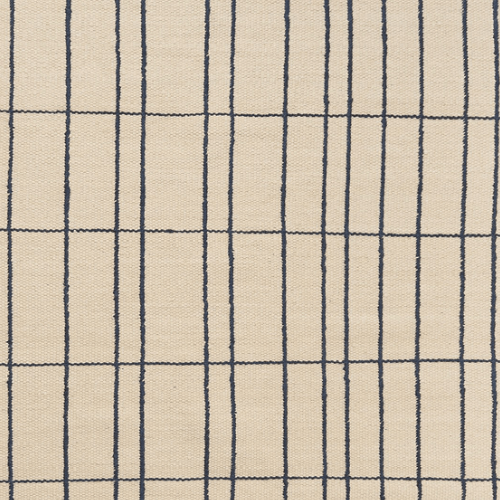 Sen Rug - Parchment/Indigo Swatch