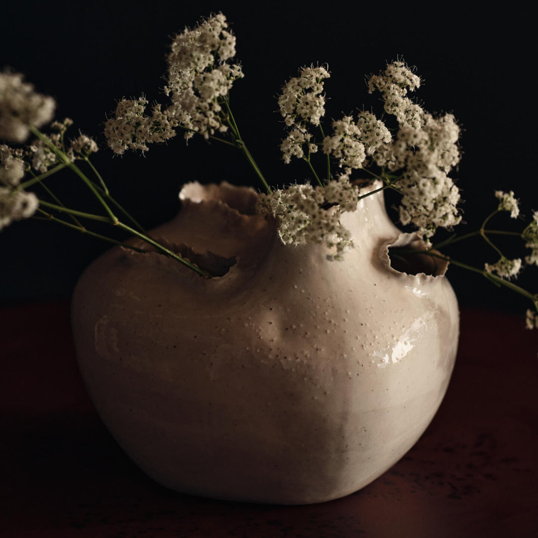 Tereo Vase - Off-White Speckle