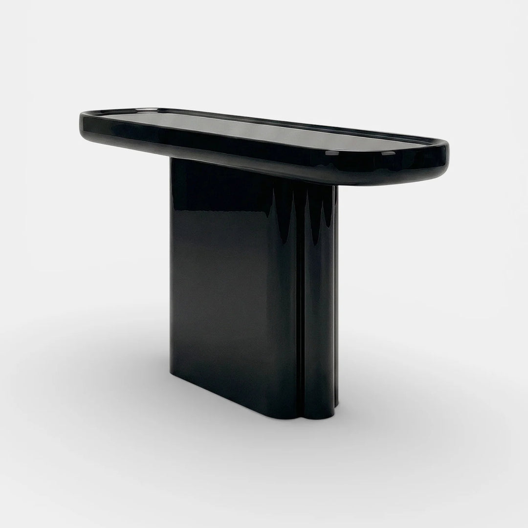 Ugo Black Lacquered Wood Console