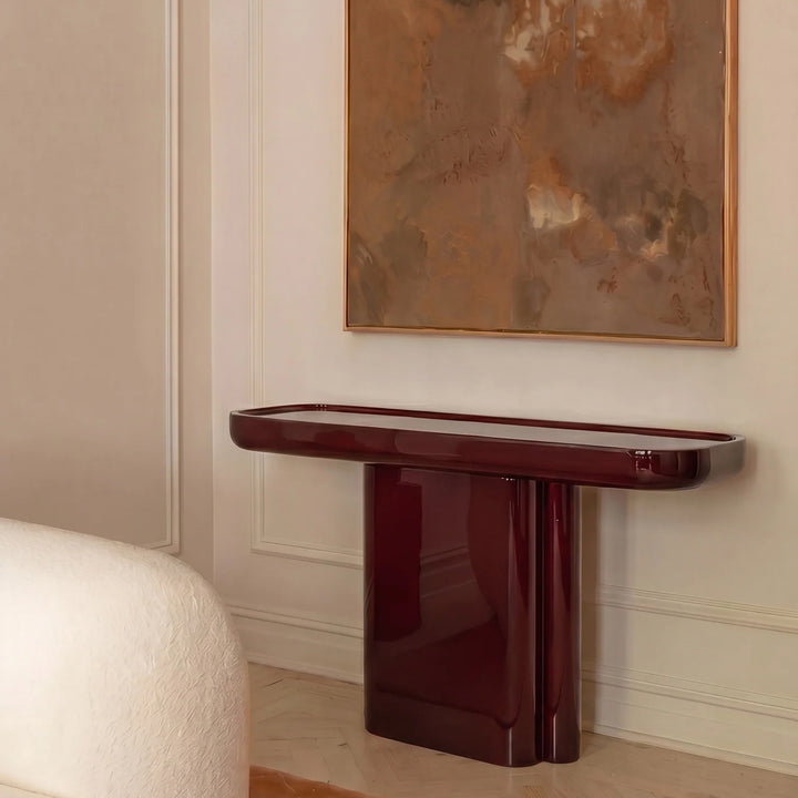 Ugo Bordeaux Lacquered Wood Console