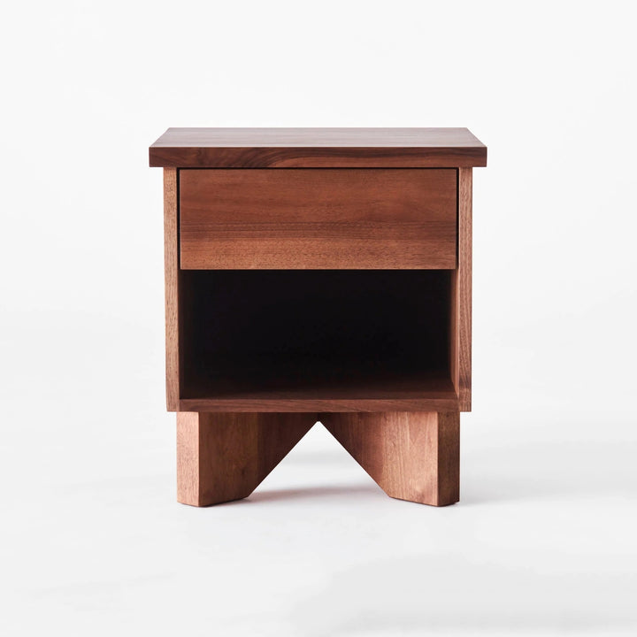 V Bedside Table Walnut