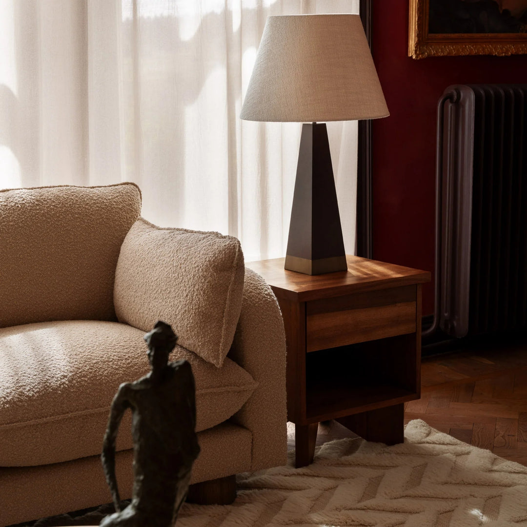 V Bedside Table Walnut
