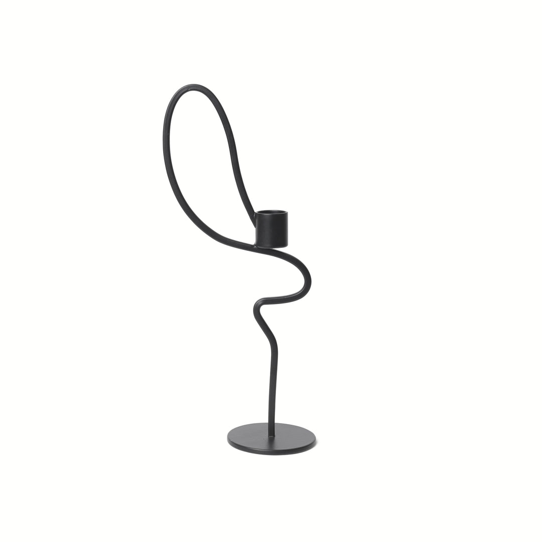 Valse Candle Holder - Tall - Black