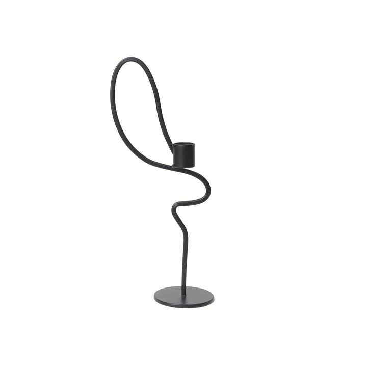 Valse Candle Holder - Tall - Black