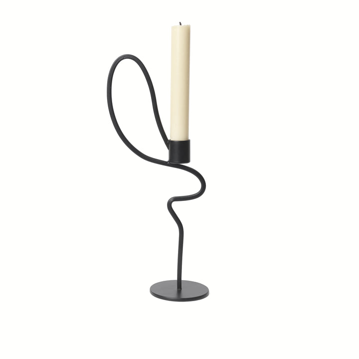 Valse Candle Holder - Tall - Black