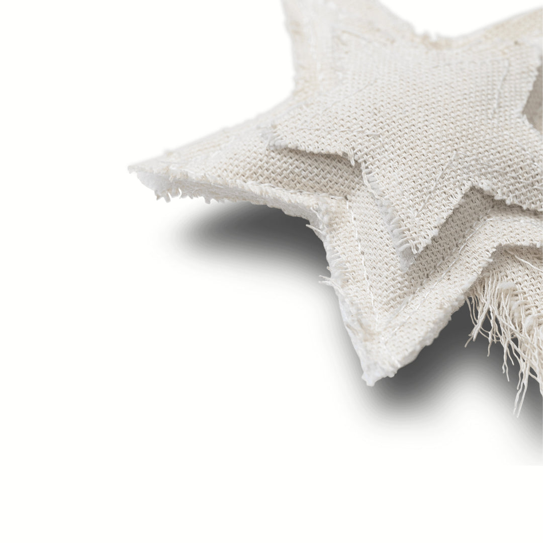Vela Star Ornaments - Set of 4 - Natural