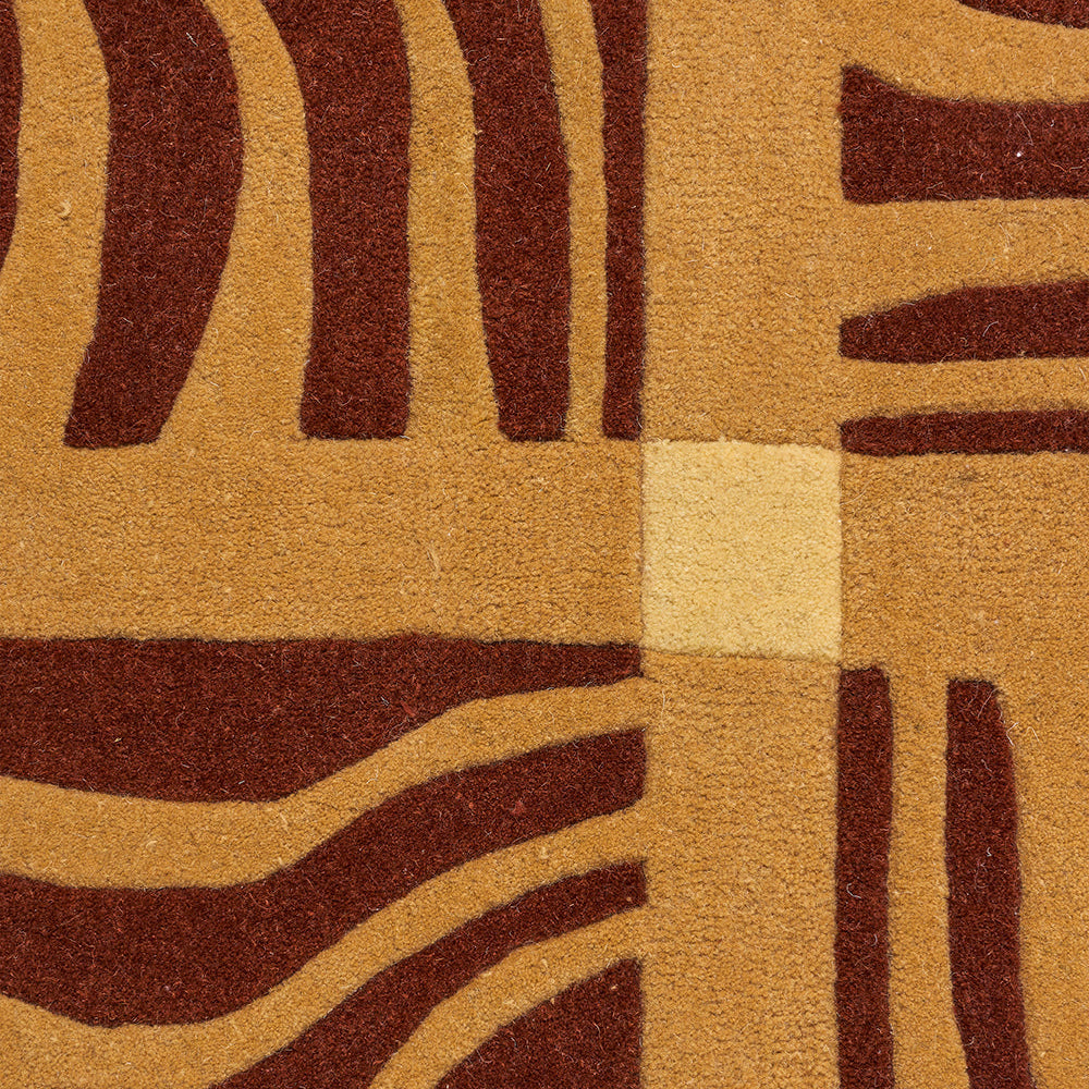 Terracotta Wave Tempo Rug Swatch