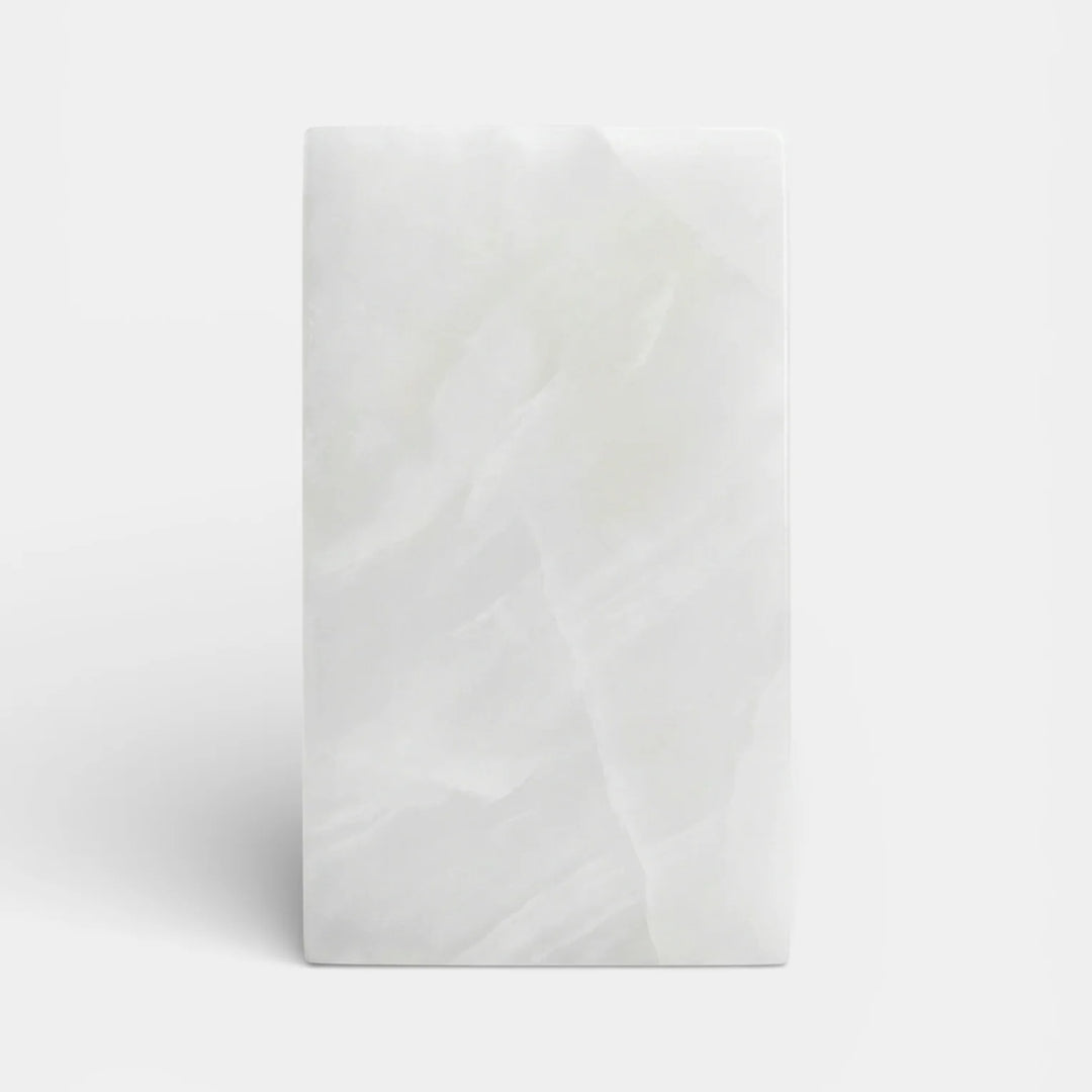 White Onyx Plinth Table
